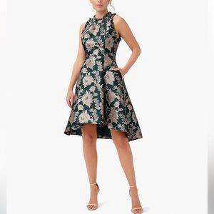 Adrianna Papell Women's Ruffle Jacquard Dress size 8